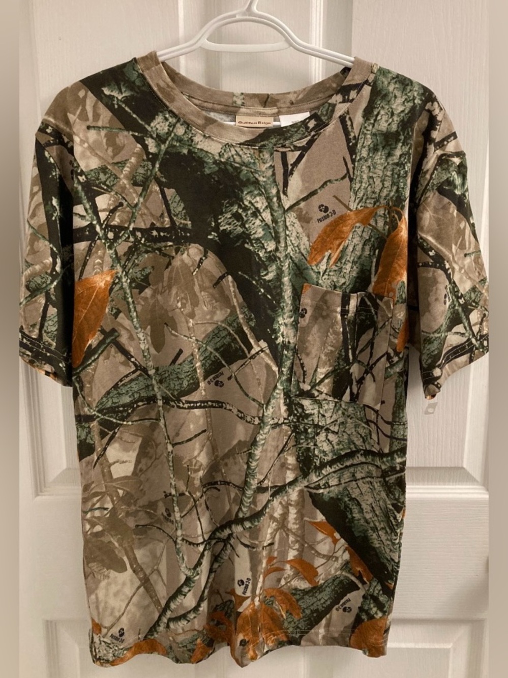 NEW Outfitters Ridge Fusion 3D camouflage tree, leaf print, brown, green t shirt